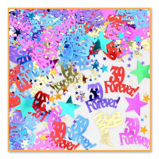 Beistle 1.5oz. 39 Forever Confetti